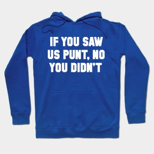 If You Saw Us Punt, No You Didn't Hoodie